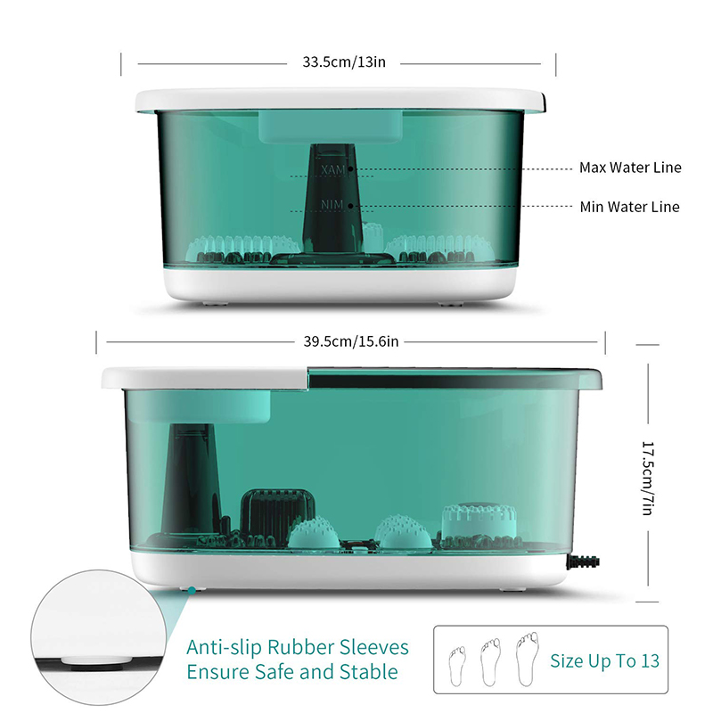 MM-20A-3 Isı ve Dört Büyük Masaj Silindirli Ayak Spa Banyosu Masaj Cihazı