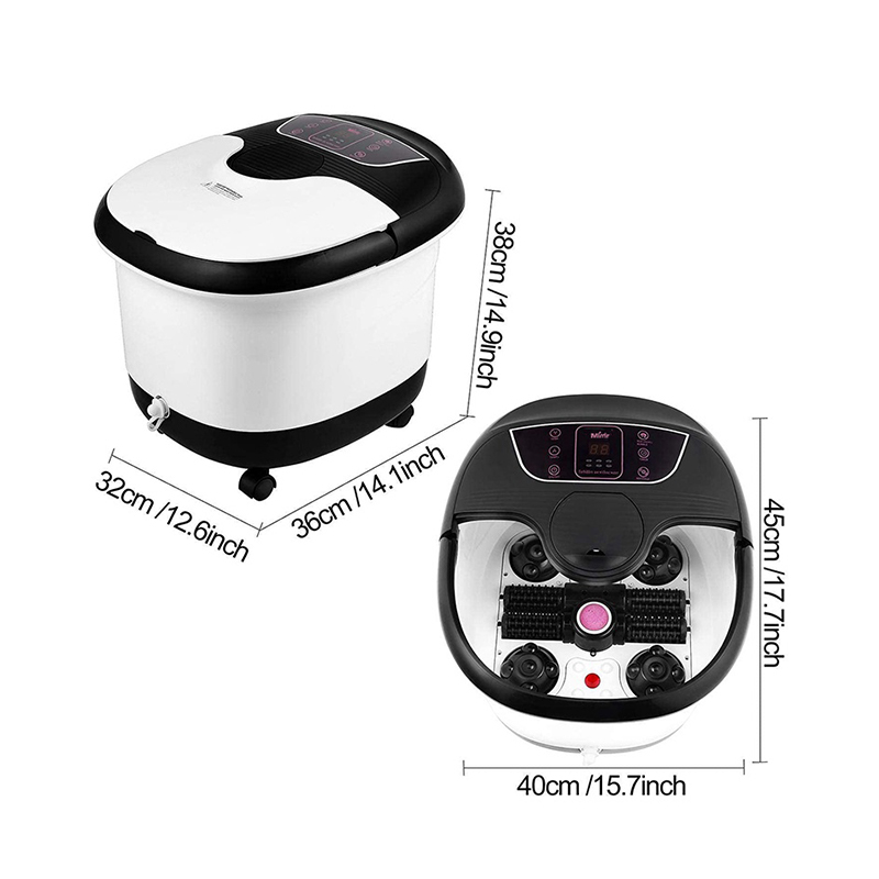 MM-18C Otomatik Ayak Spa Banyosu Masajı, 8 Adet Masaj Silindiri ve Ponza Taşı ile