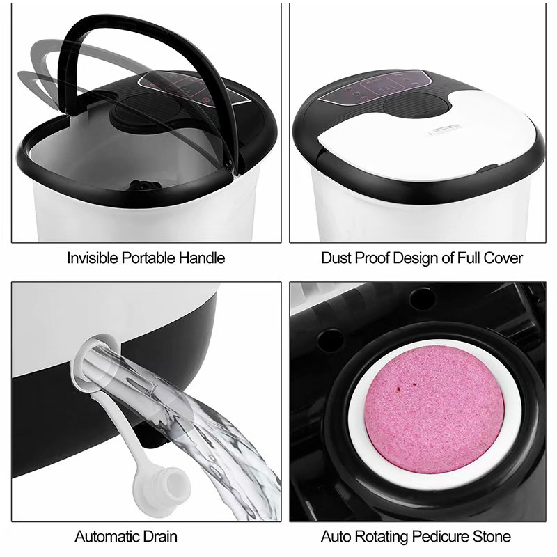 MM-18C Otomatik Ayak Spa Banyosu Masajı, 8 Adet Masaj Silindiri ve Ponza Taşı ile